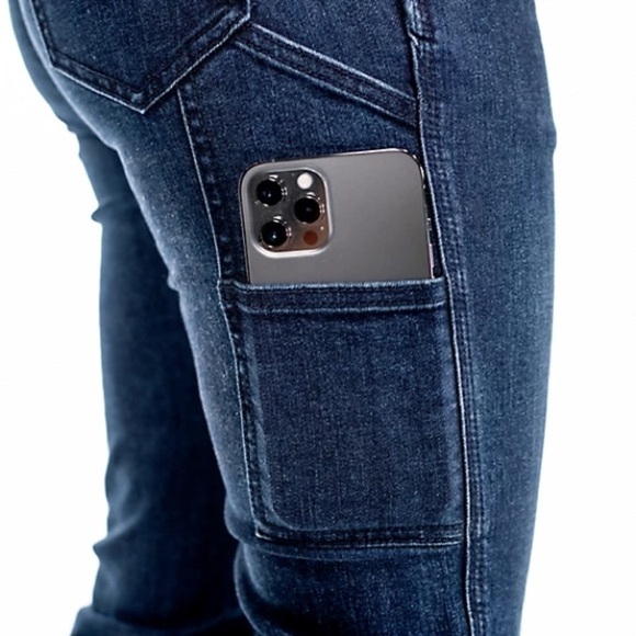 NWOT Ridgecut Women's Slim Fit Mid-Rise Flex Work Jeans Dark Wash 4 - Picture 5 of 6